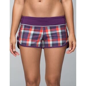 Lululemon Speed Shorts: Wheezy Check Size 8